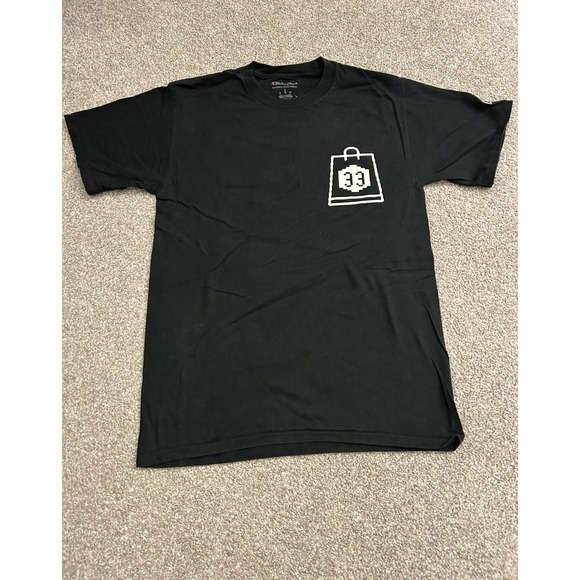 Champion Other - Champion T-Shirt Mens Small‎ Black Excellent Waldos Forever Video Game Pixel Art